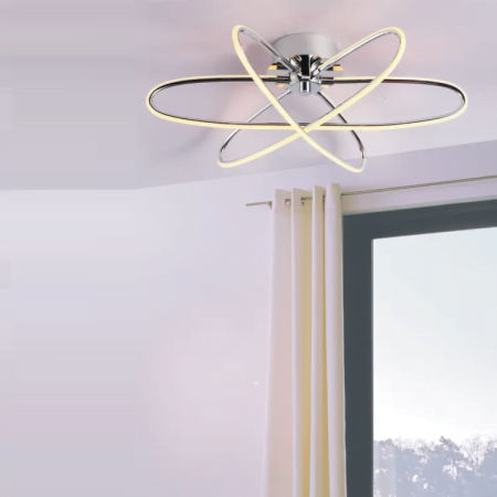 CANOPY-D LED INNO 12W-3c-310-310-160-plastic shade and chrome ceiling