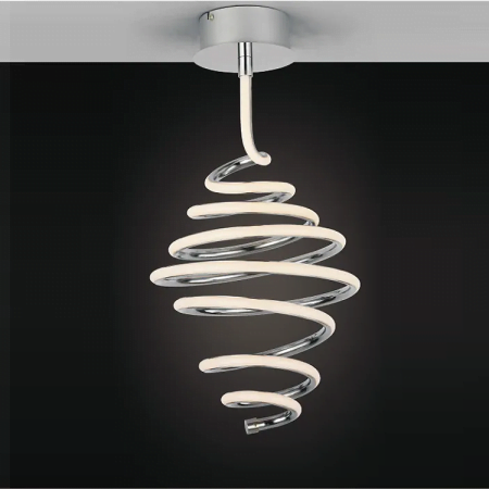 CANOPY-F LED INNO 40W-1c-270-270-550-plastic shade and chrome ceiling