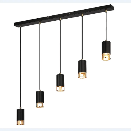 CHIMES-Foyer 5xGU10 LED 5W-5a-900-60-1500-iron shade iron pendant