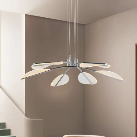 CHOPPER 6x4W LED-6c-980-980-1200-plastic shade alu pendant