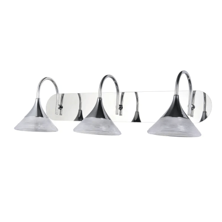 CONE 3xLED 3W -3a-510-190-150-acrylic shade chrome wall