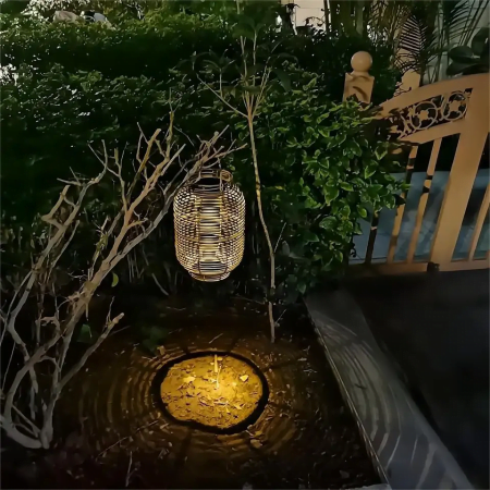 JOMON pot LED 5V 2W-1k-200-200-330-plastic cement shade iron - solar lantern