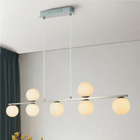 NEW ELEMENTS-7 dragon balls 7x4-5W LED-7c-1000-100-1500-glass shade iron pendant