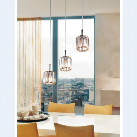 NODE 3xG9 LED 3W-3b-400-100-1500-crystal shade chrome pendant