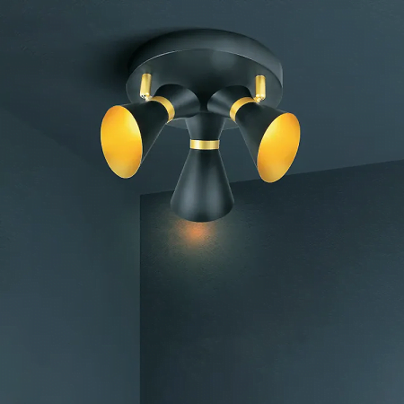 PIXAR Rotatable light 3x LED 5W-3c-350mmx350mmx160mm-iron shade coated iron base spotlight-550mmx235mmx460mm-8pcs