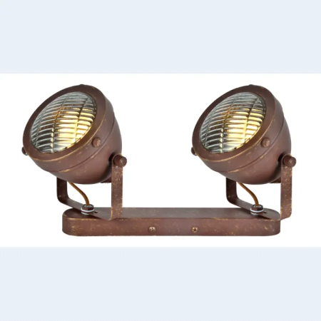 RETRO-LOFT LED INNO rusty lights 2xGU10 4W-2b-320-120-160-plastic shade iron ceiling