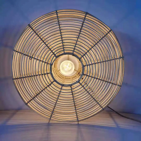 Saucer E26 or E27-1f-510-510-210-rattan shade iron wall