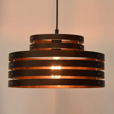 TUBE Alphonse Elric wood ring E26orE27-1b-370-370-240-wood slat shade wood slat pendant